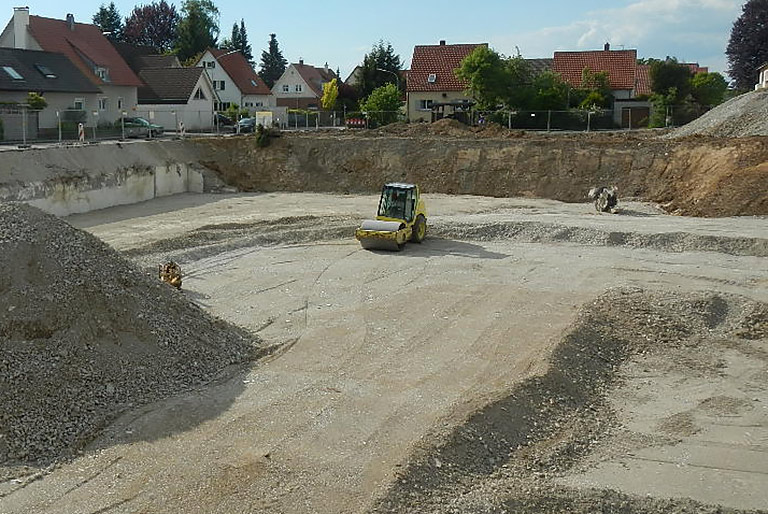 Baugrubenverfüllung mit Recyclingbeton